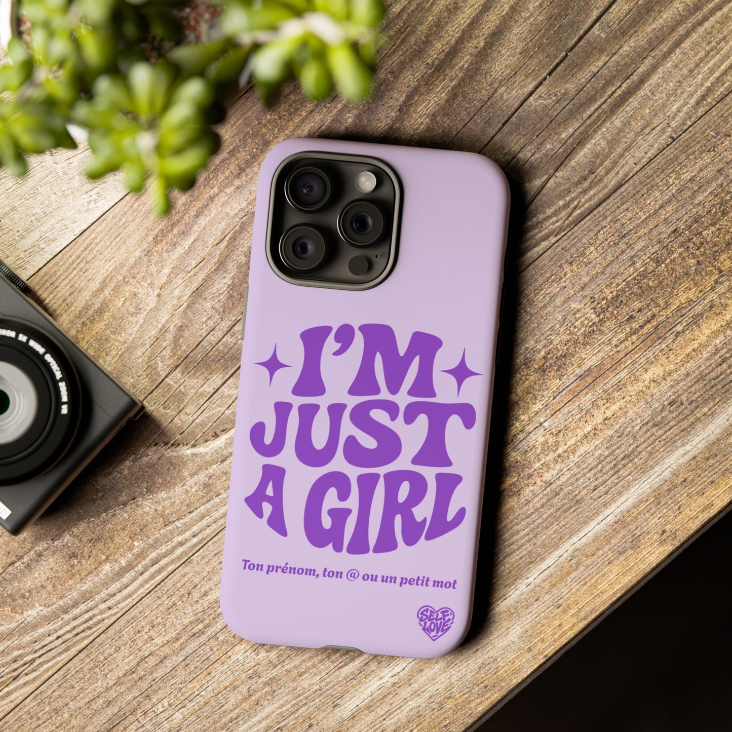 Im Just A Girl - Coque iPhone (violet)
