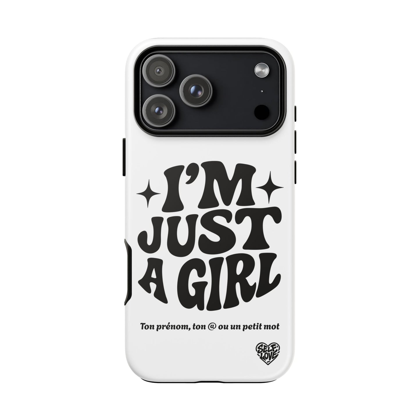 Im Just A Girl - Coque iPhone (blanc)
