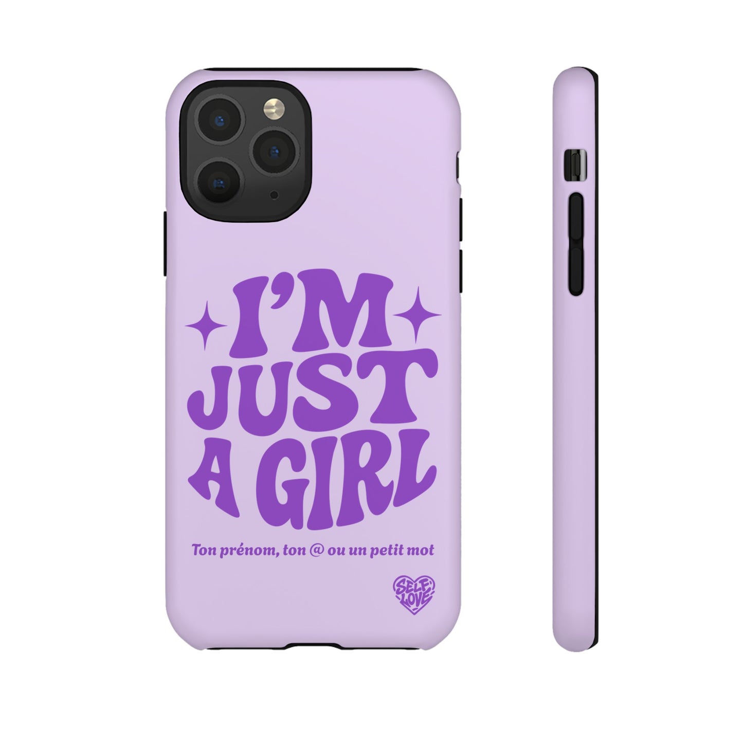 Im Just A Girl - Coque iPhone (violet)