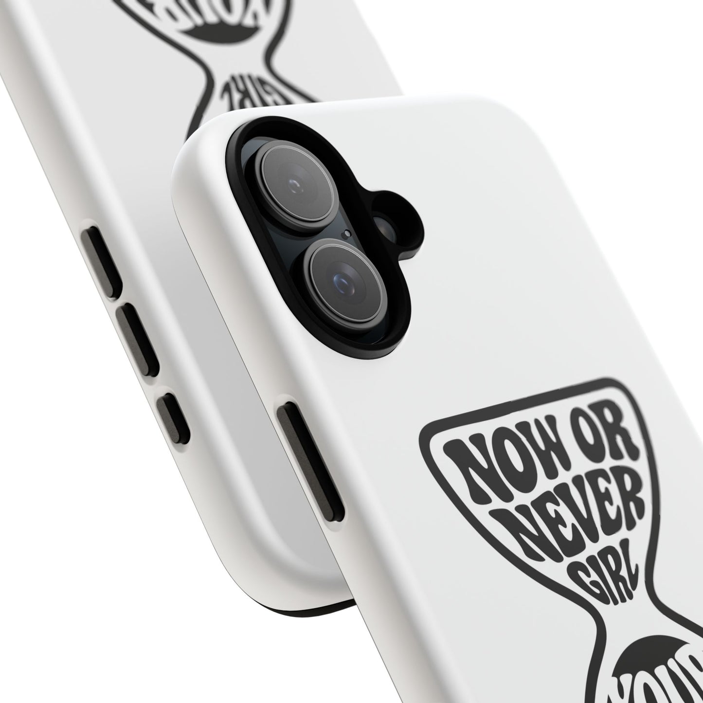 Now Or Never Girl - Coque iPhone (blanc)