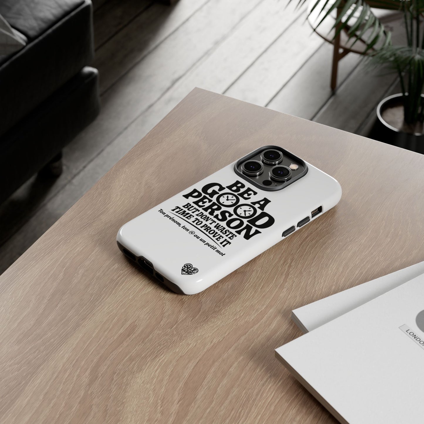 Be A Good Person - Coque iPhone (blanc)
