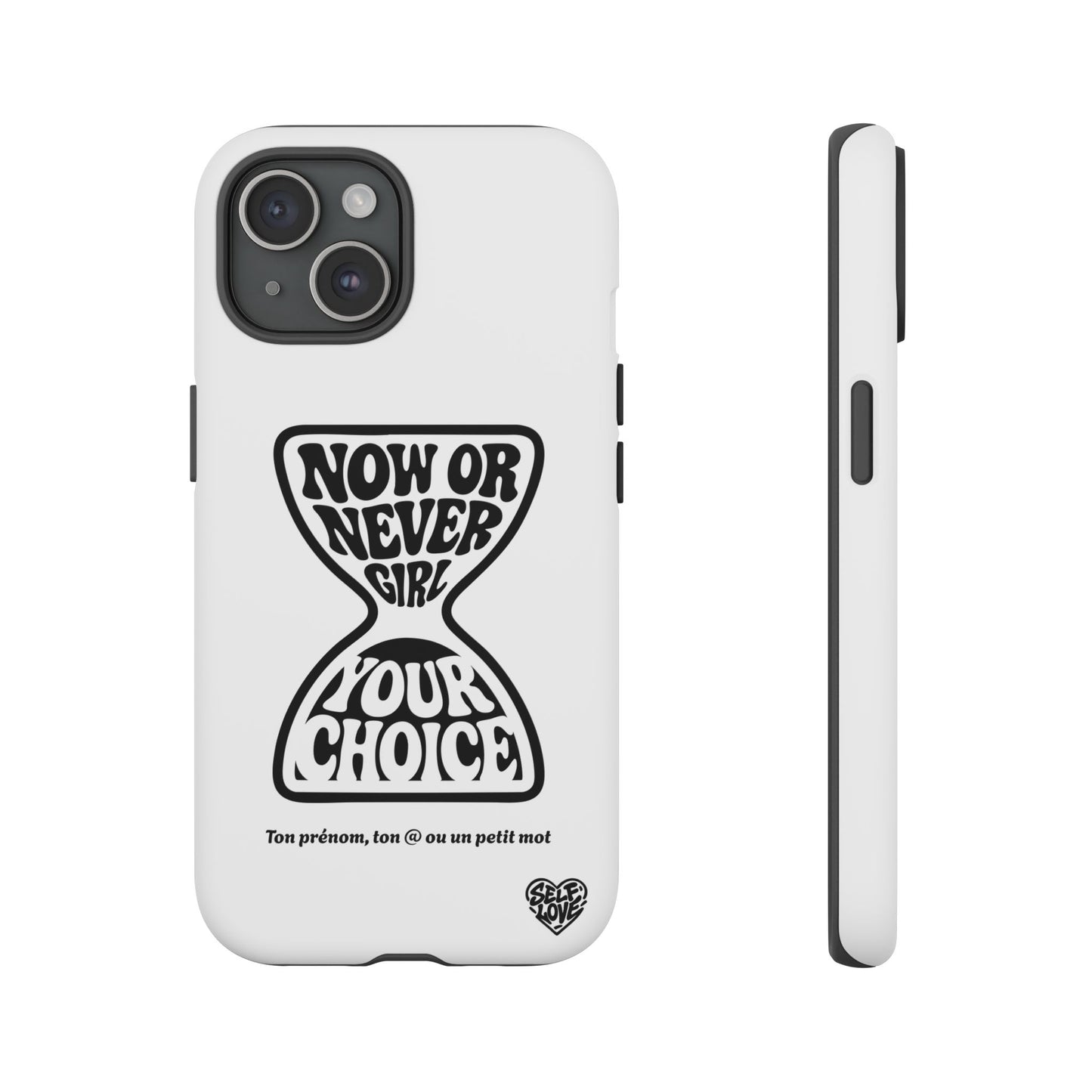Now Or Never Girl - Coque iPhone (blanc)