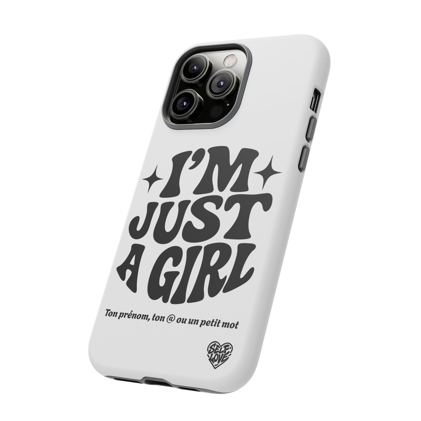 Im Just A Girl - Coque iPhone (blanc)