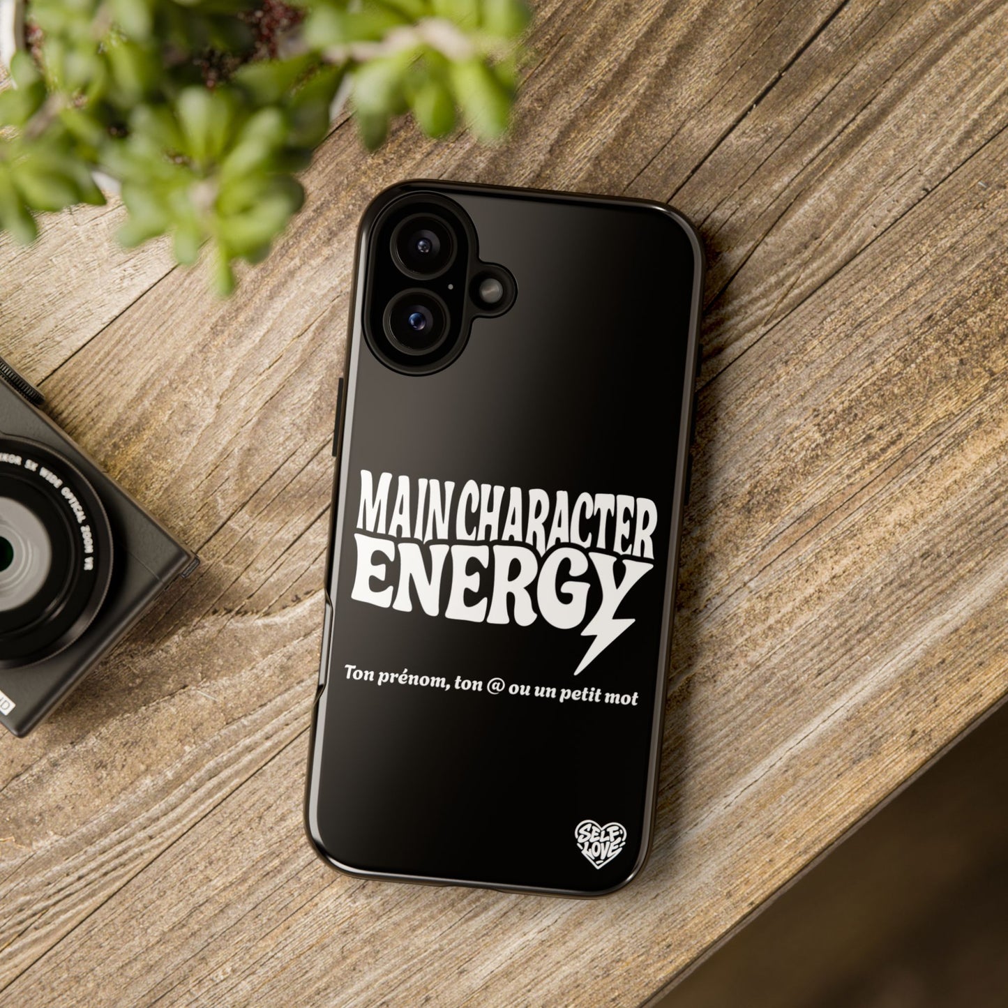 Main Character Energy - Coque iPhone (noir)