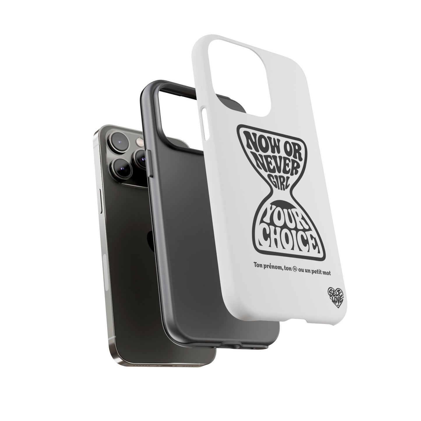 Now Or Never Girl - Coque iPhone (blanc)