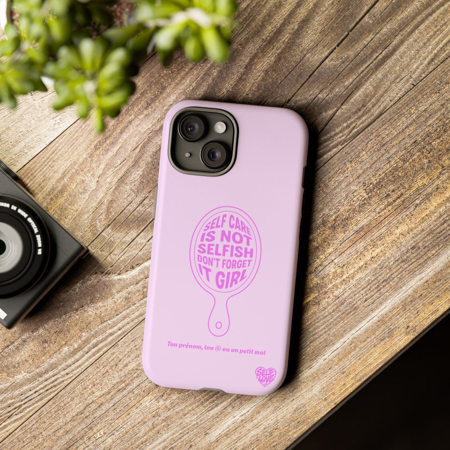 Self Care - Coque iPhone (rose)