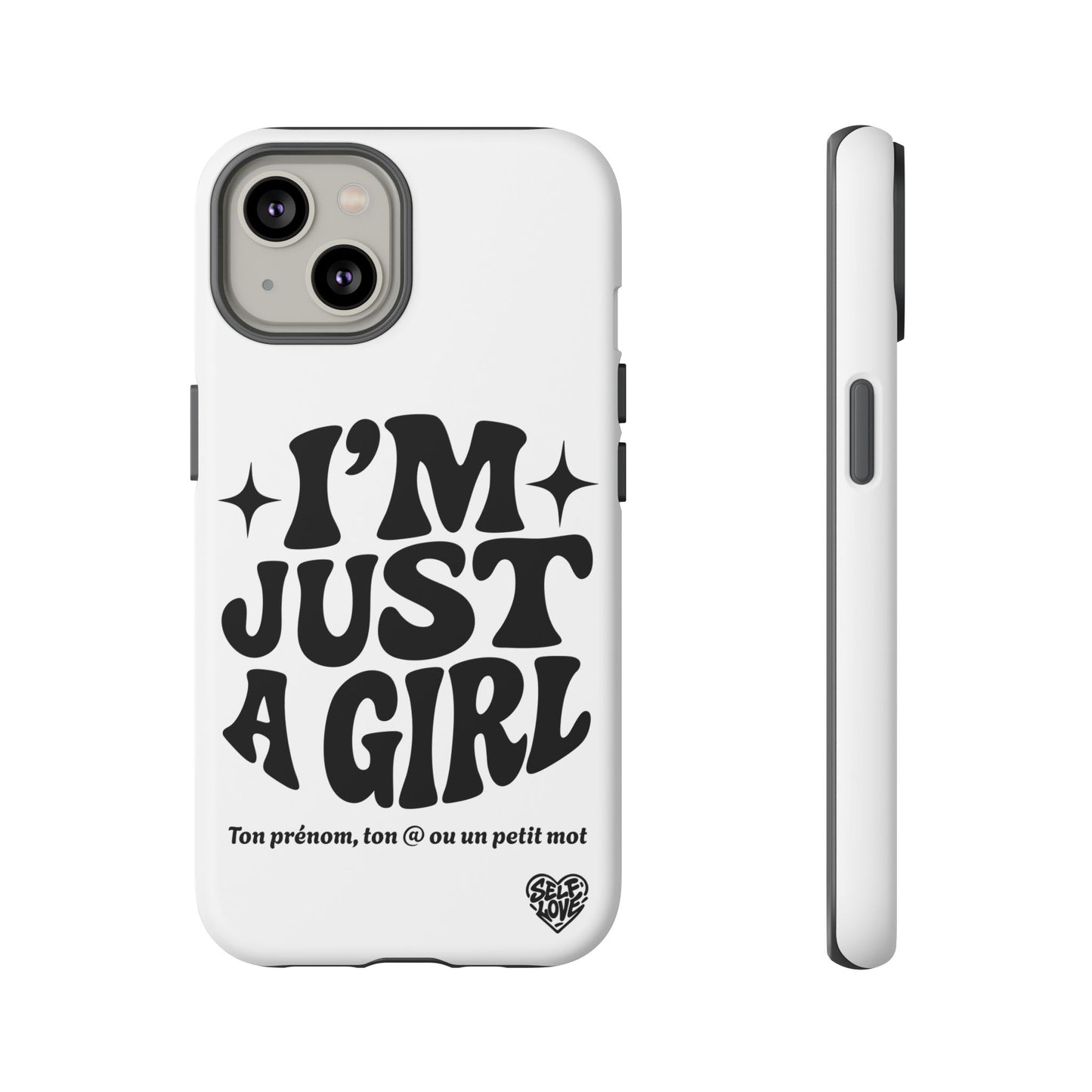 Im Just A Girl - Coque iPhone (blanc)