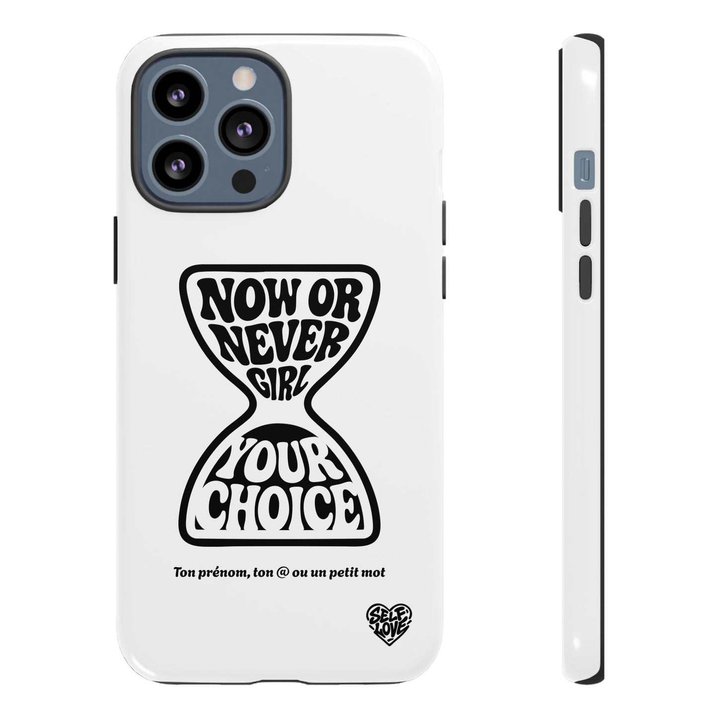 Now Or Never Girl - Coque iPhone (blanc)