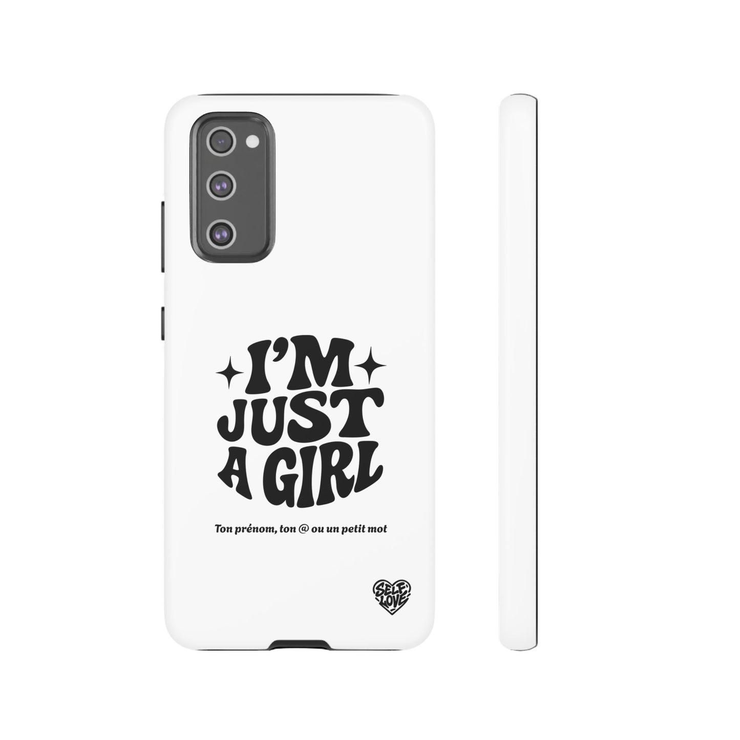 Im Just A Girl - Coque Samsung (blanc)