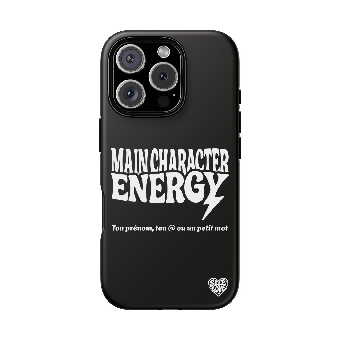 Main Character Energy - Coque iPhone (noir)