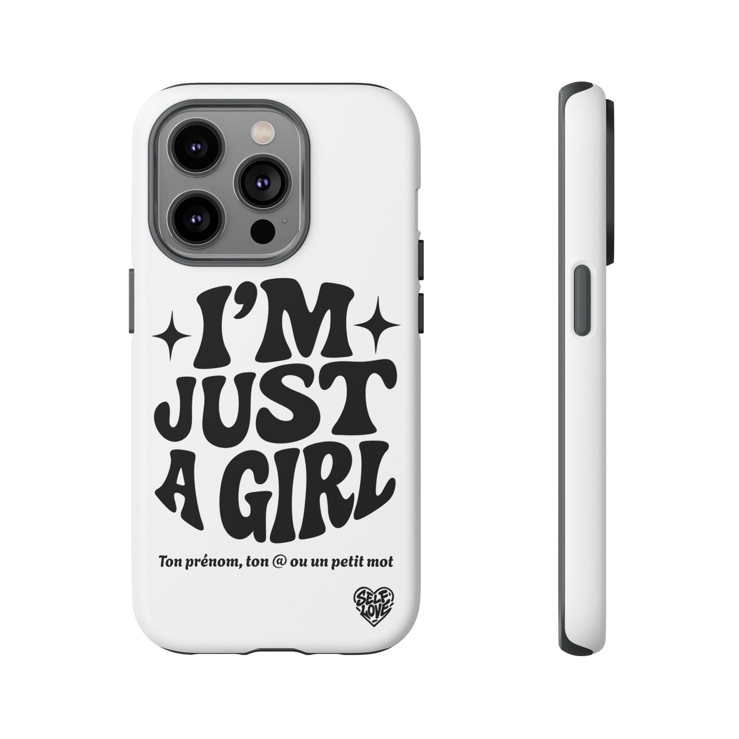 Im Just A Girl - Coque iPhone (blanc)
