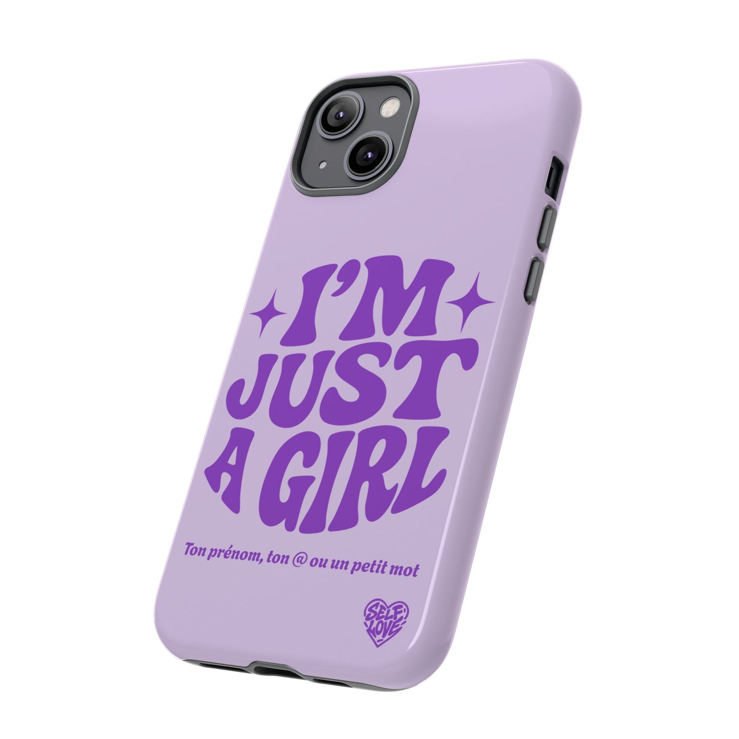 Im Just A Girl - Coque iPhone (violet)