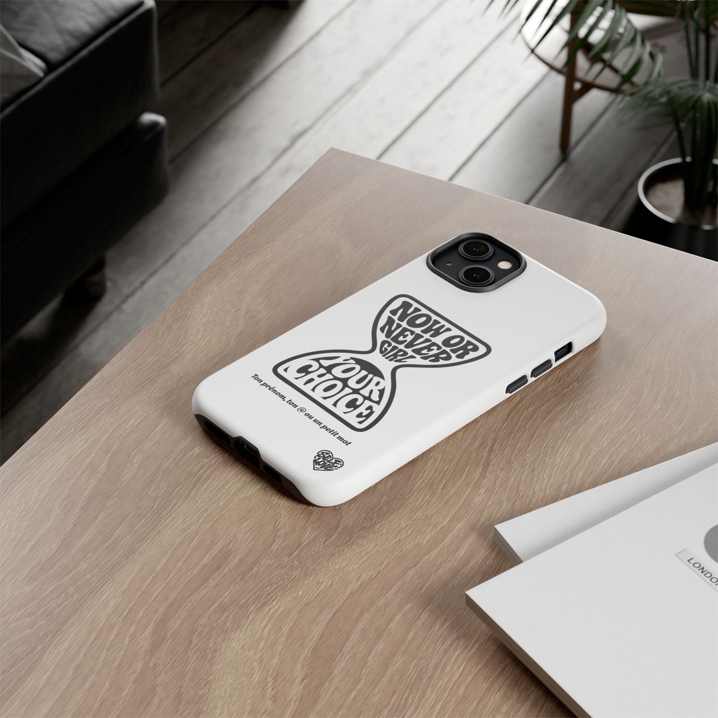 Now Or Never Girl - Coque iPhone (blanc)