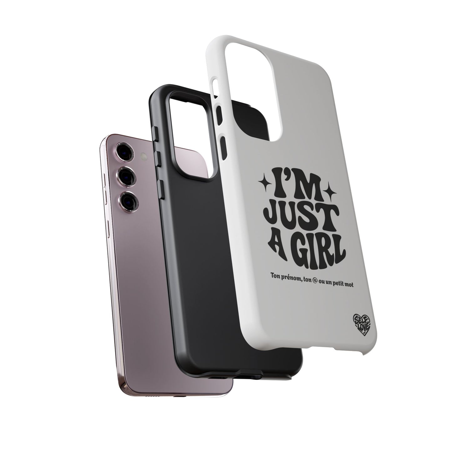 Im Just A Girl - Coque Samsung (blanc)