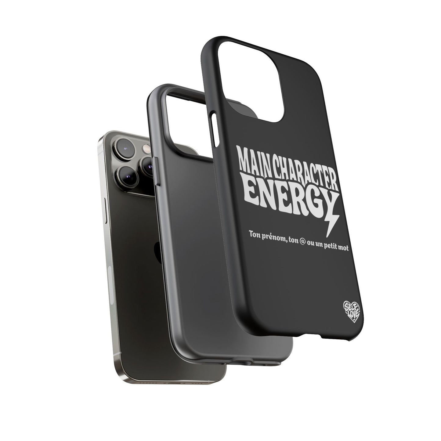 Main Character Energy - Coque iPhone (noir)