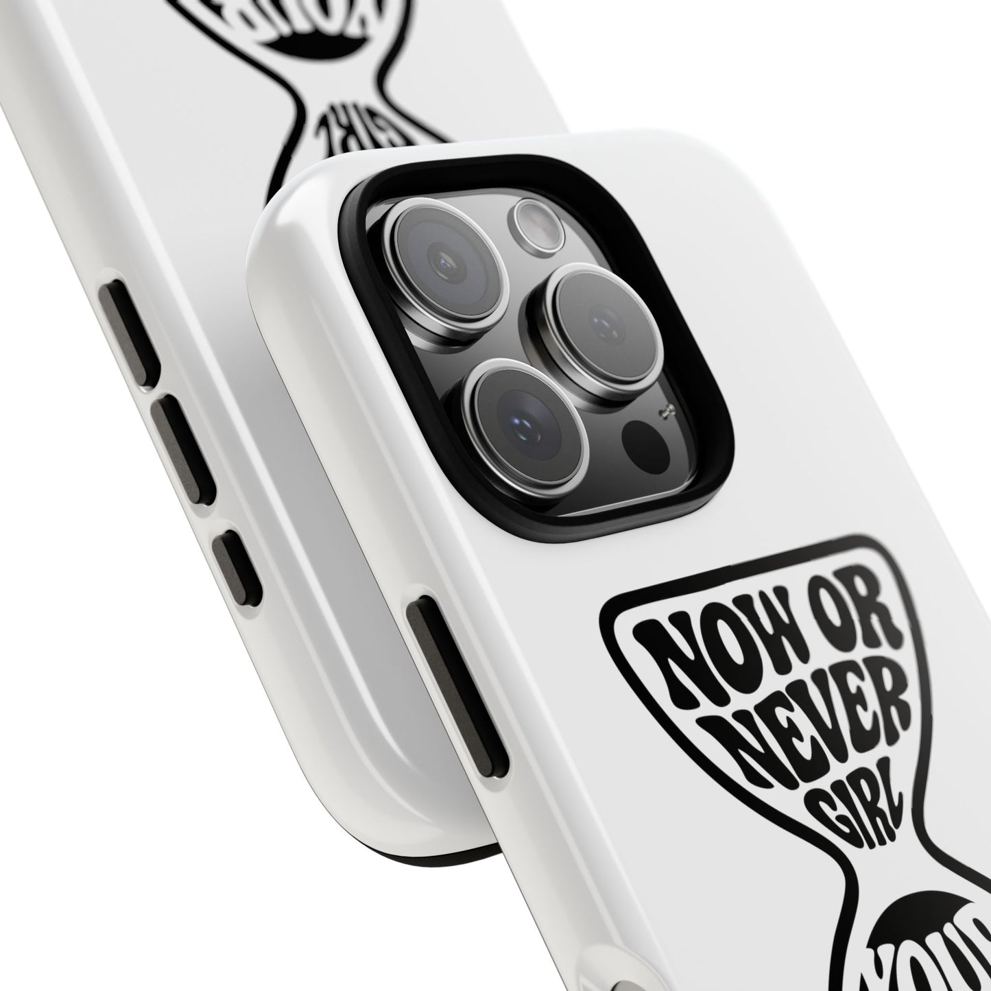 Now Or Never Girl - Coque iPhone (blanc)