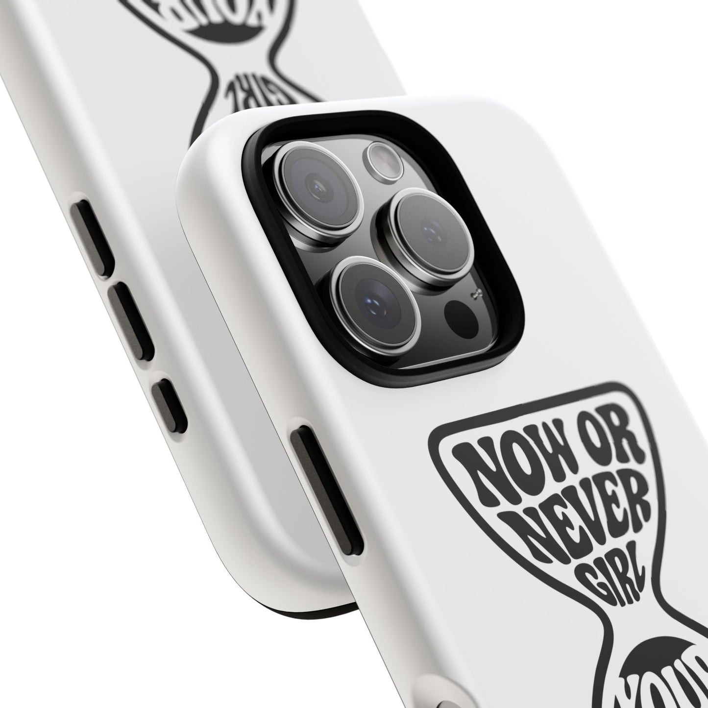 Now Or Never Girl - Coque iPhone (blanc)