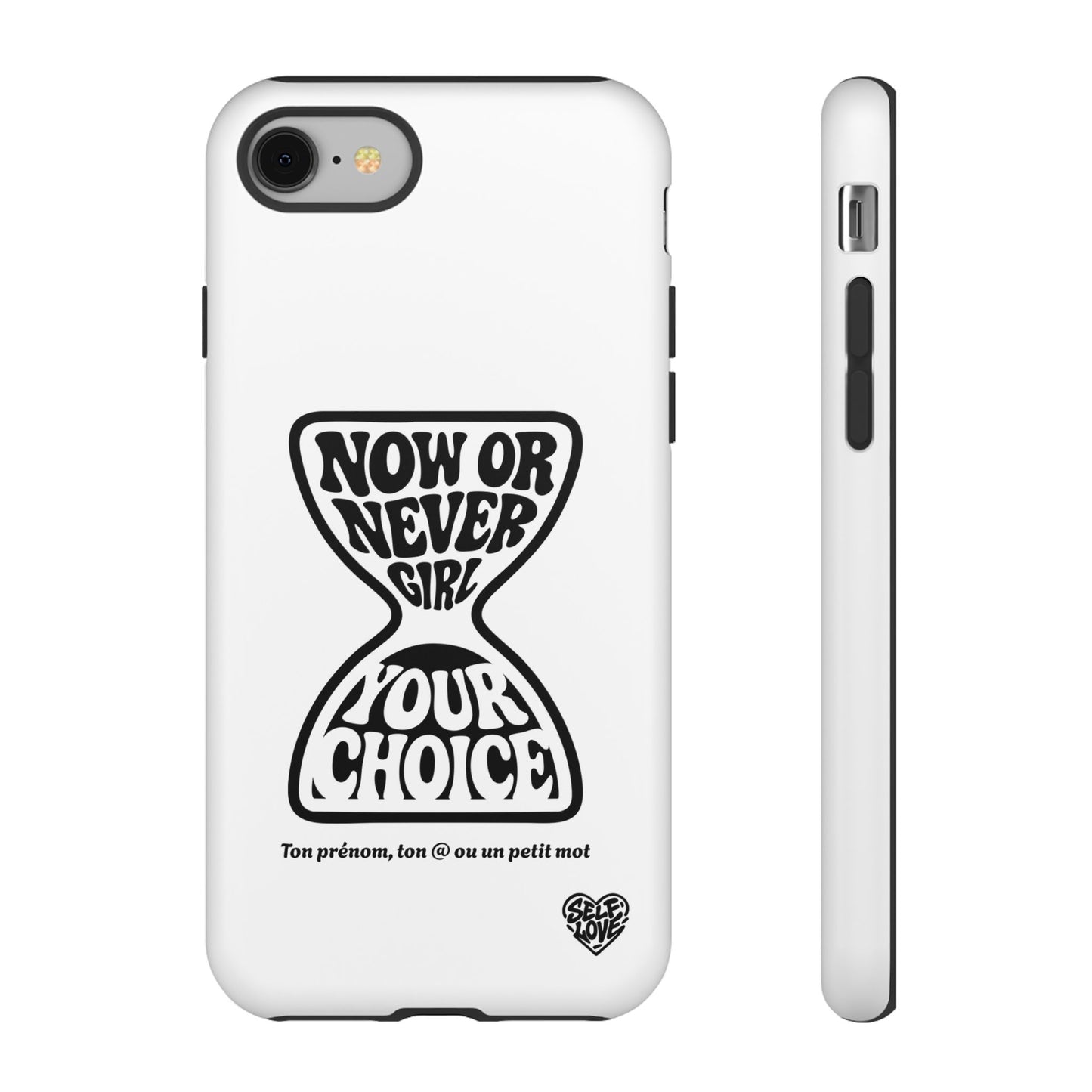 Now Or Never Girl - Coque iPhone (blanc)