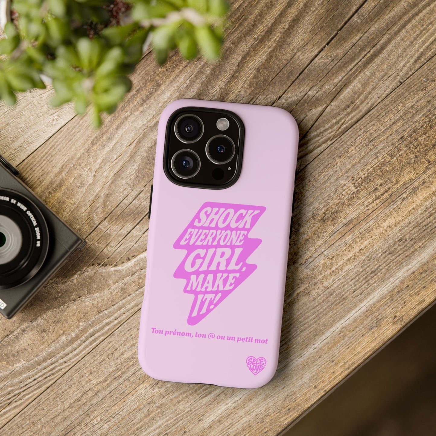 Shock Everyone - Coque iPhone (rose)