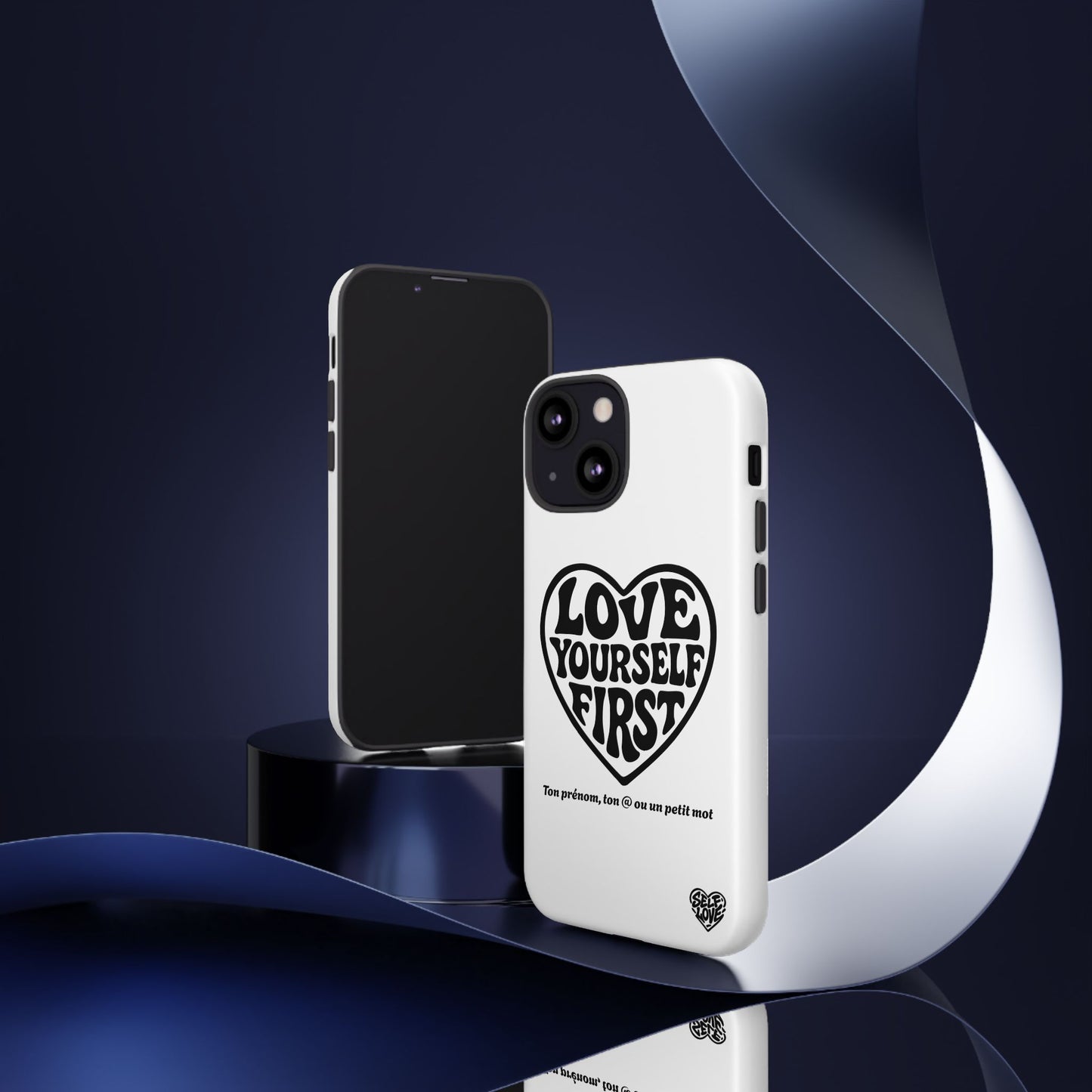 Love Yourself First - Coque iPhone (blanc)