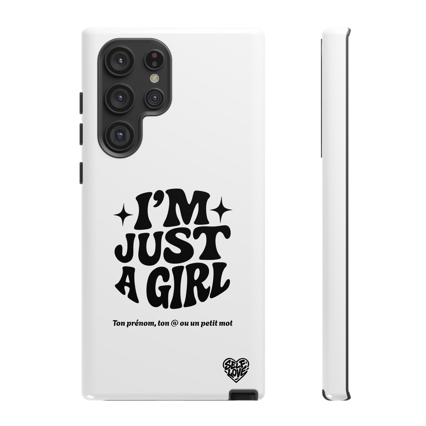 Im Just A Girl - Coque Samsung (blanc)