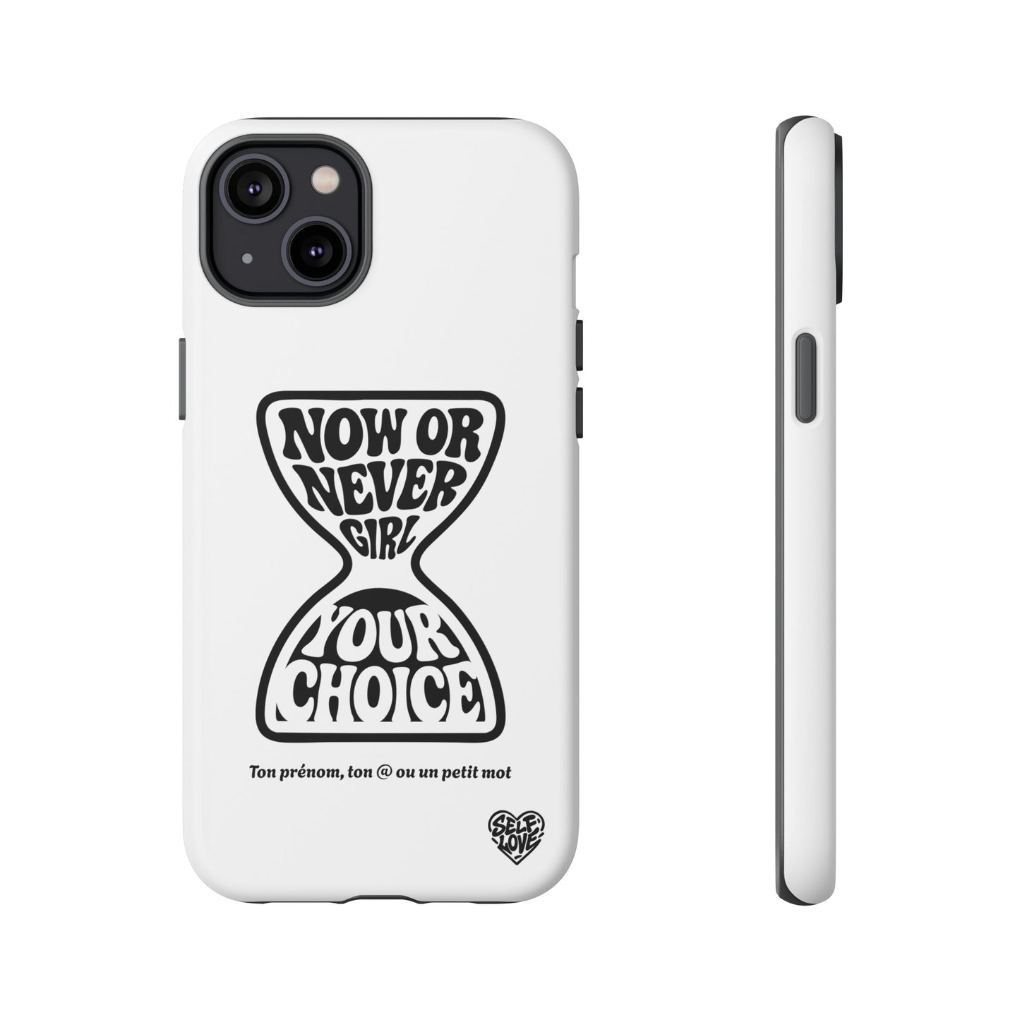 Now Or Never Girl - Coque iPhone (blanc)