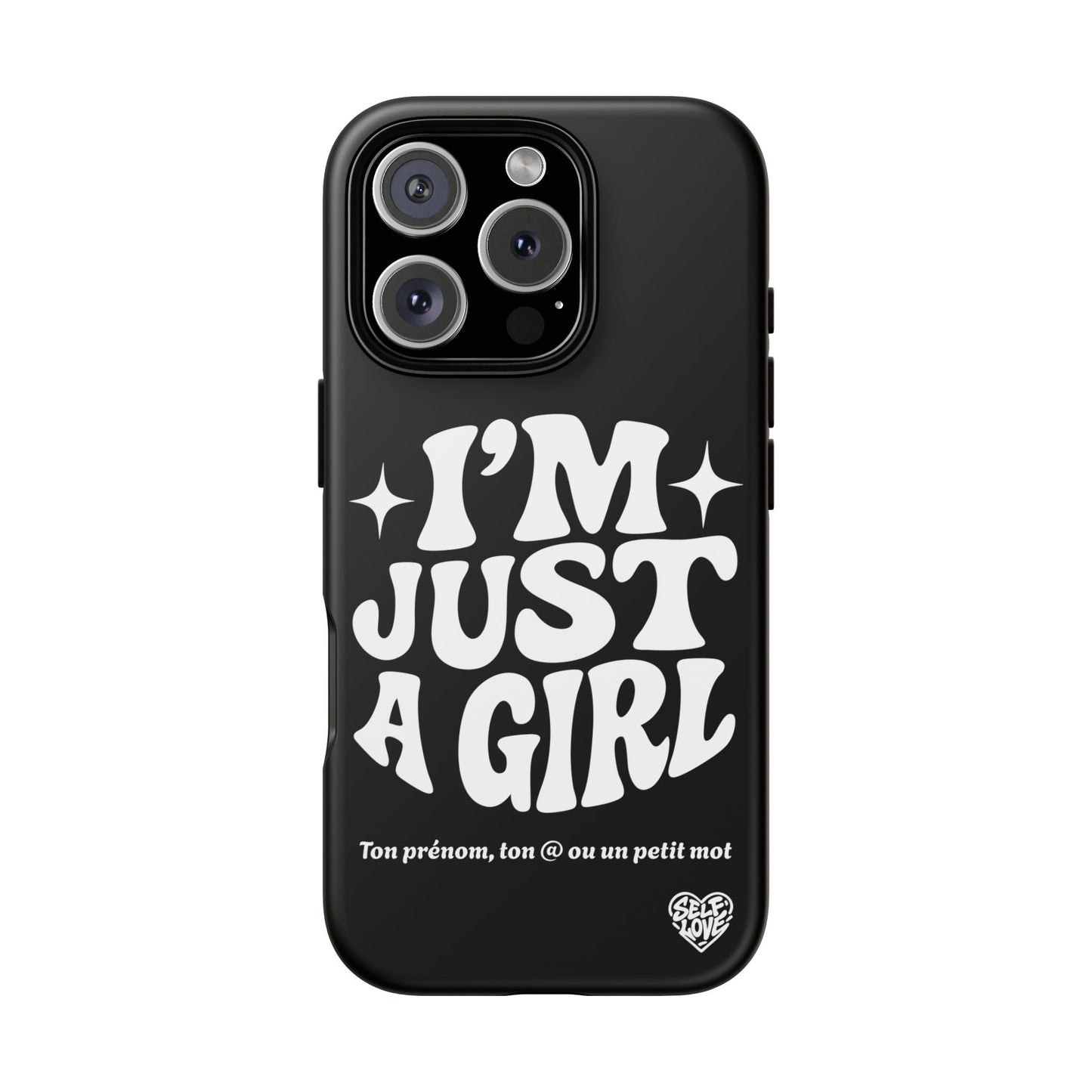 Im Just A Girl - Coque iPhone (noir)