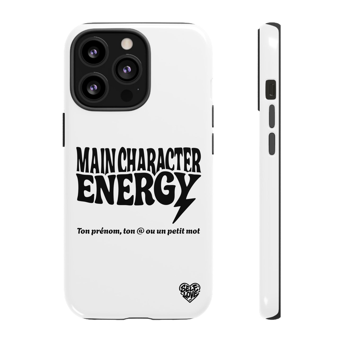Main Character Energy - Coque iPhone (blanc)