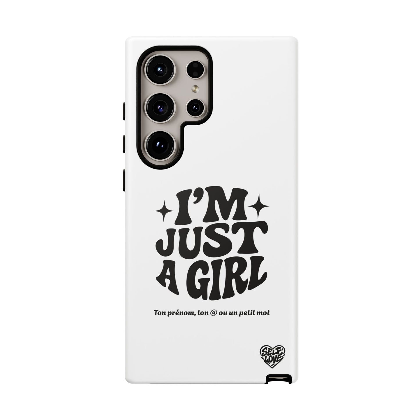 Im Just A Girl - Coque Samsung (blanc)