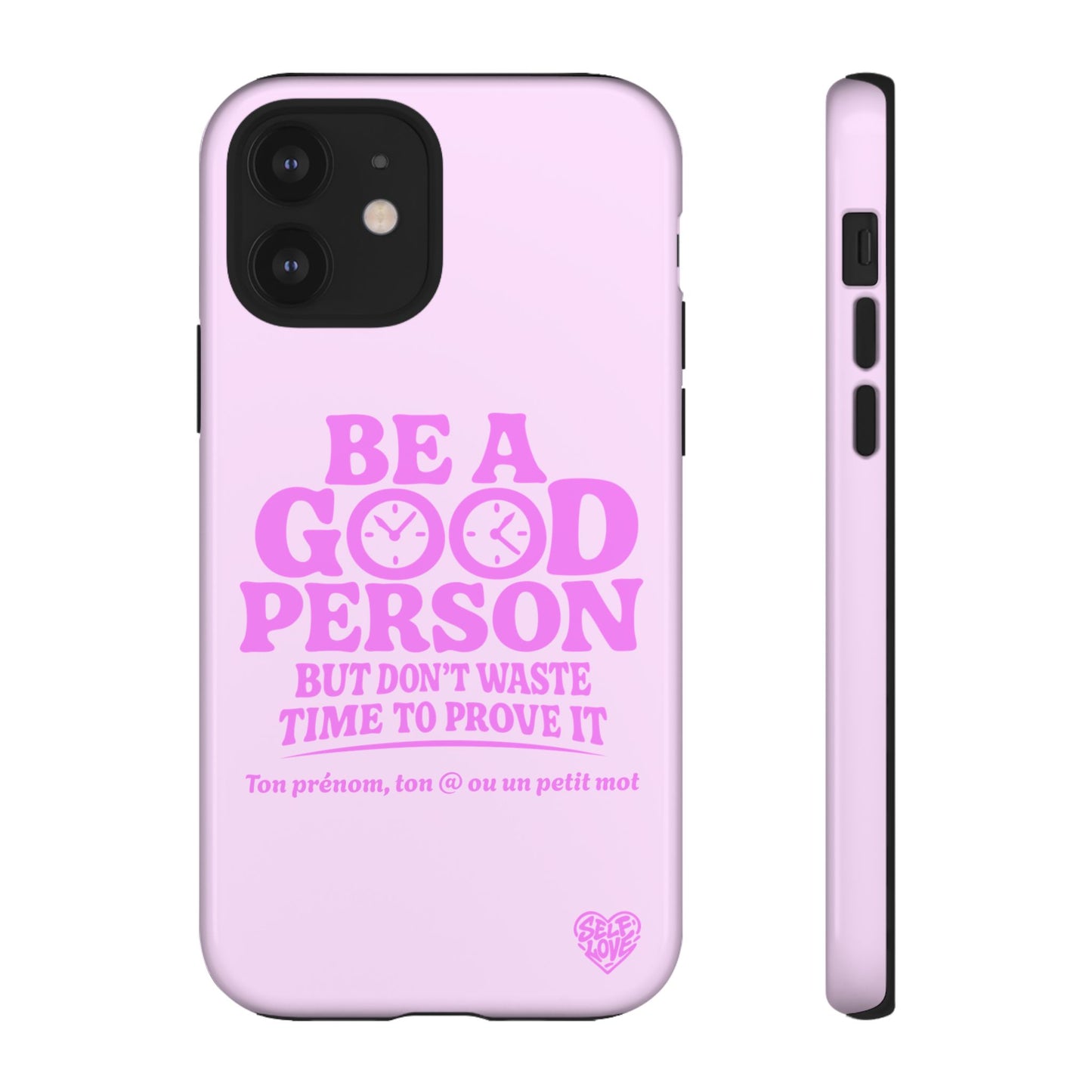 Be A Good Person - Coque iPhone (rose)