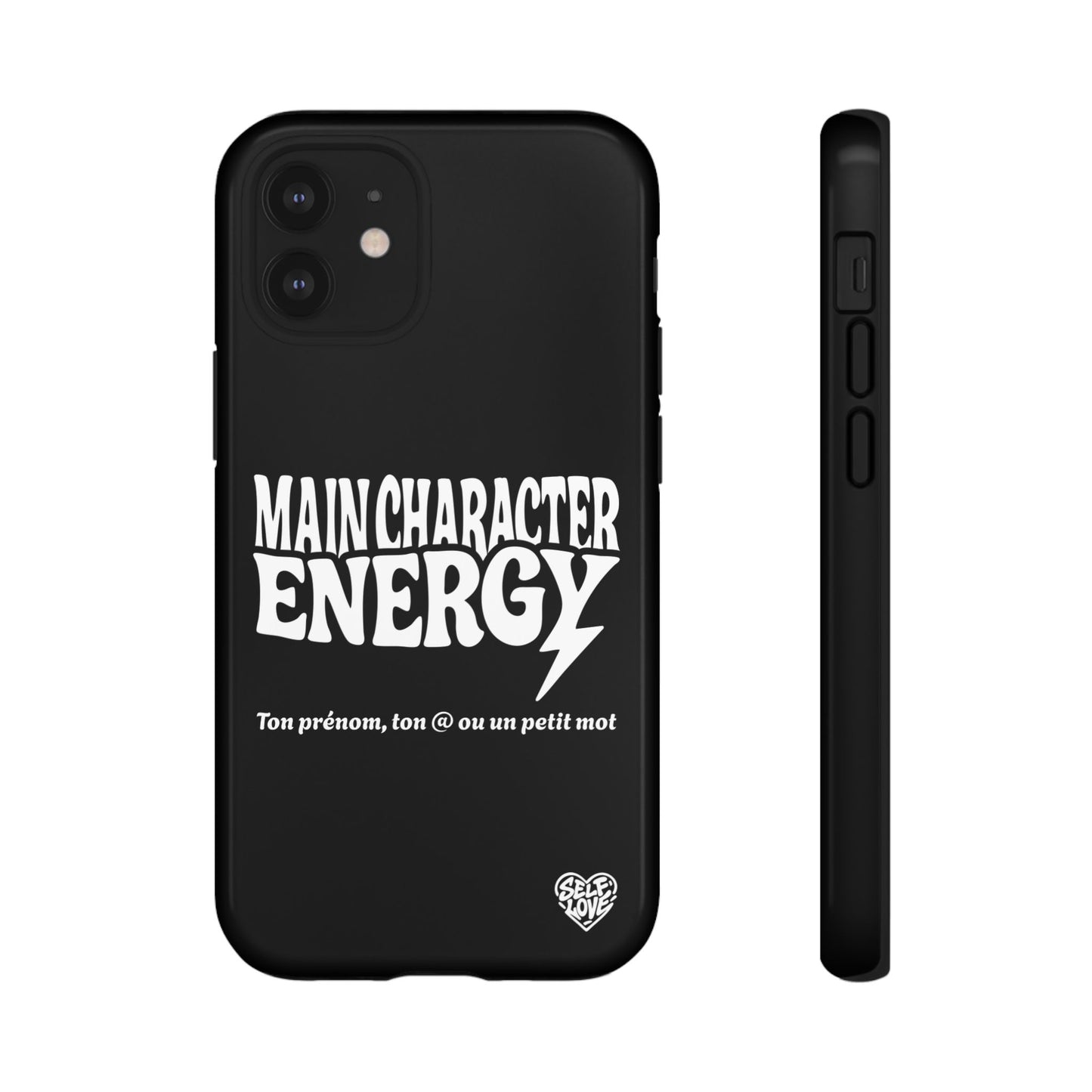 Main Character Energy - Coque iPhone (noir)