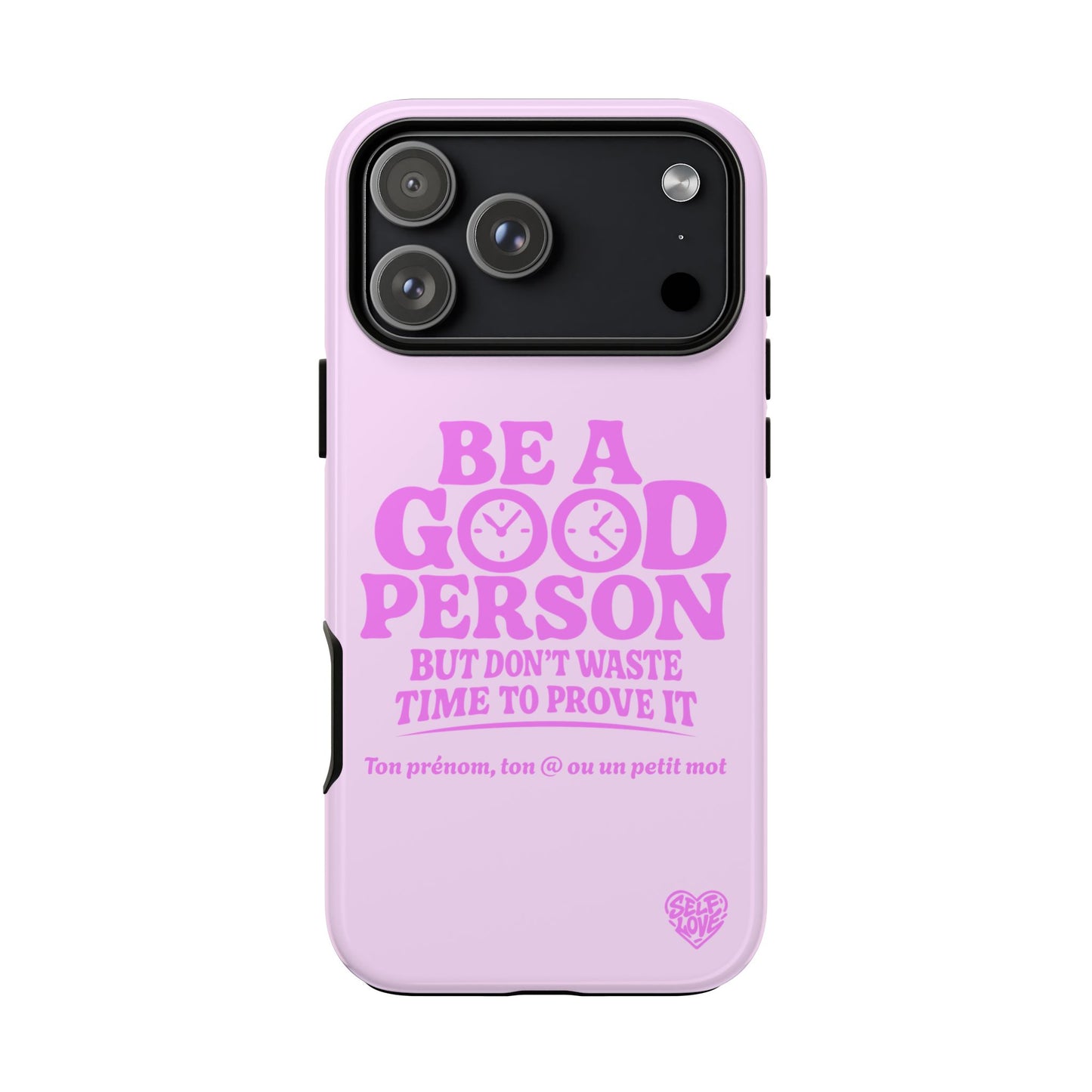 Be A Good Person - Coque iPhone (rose)