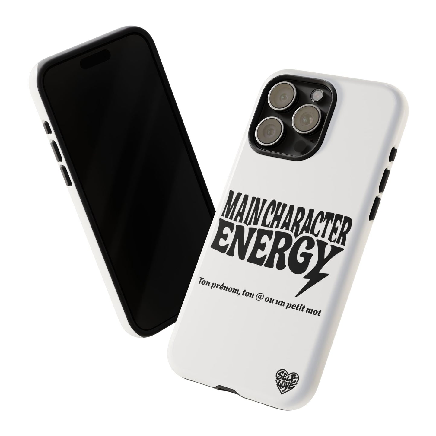 Main Character Energy - Coque iPhone (blanc)