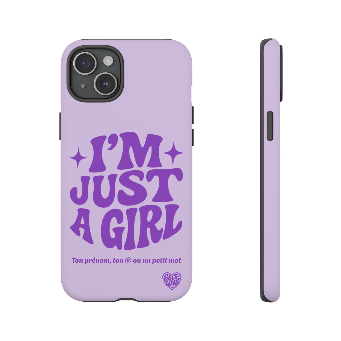 Im Just A Girl - Coque iPhone (violet)