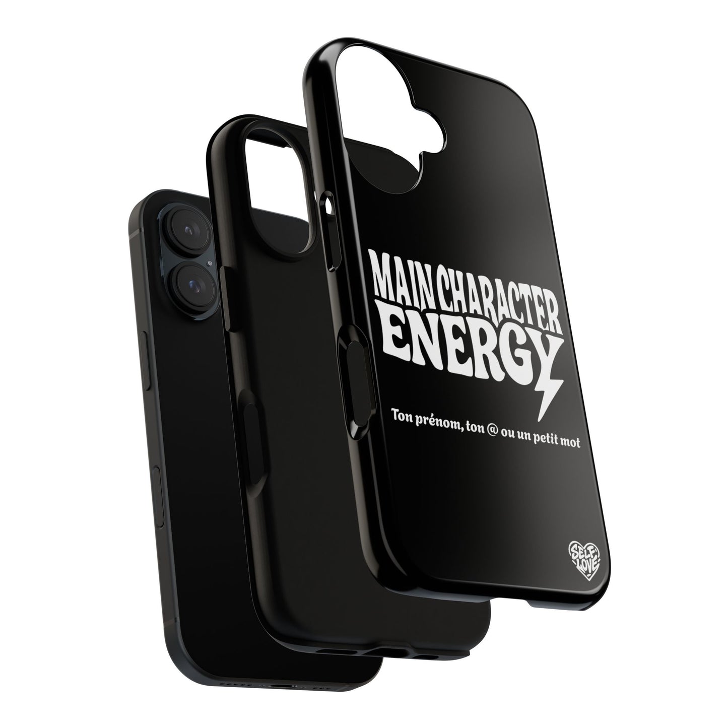 Main Character Energy - Coque iPhone (noir)