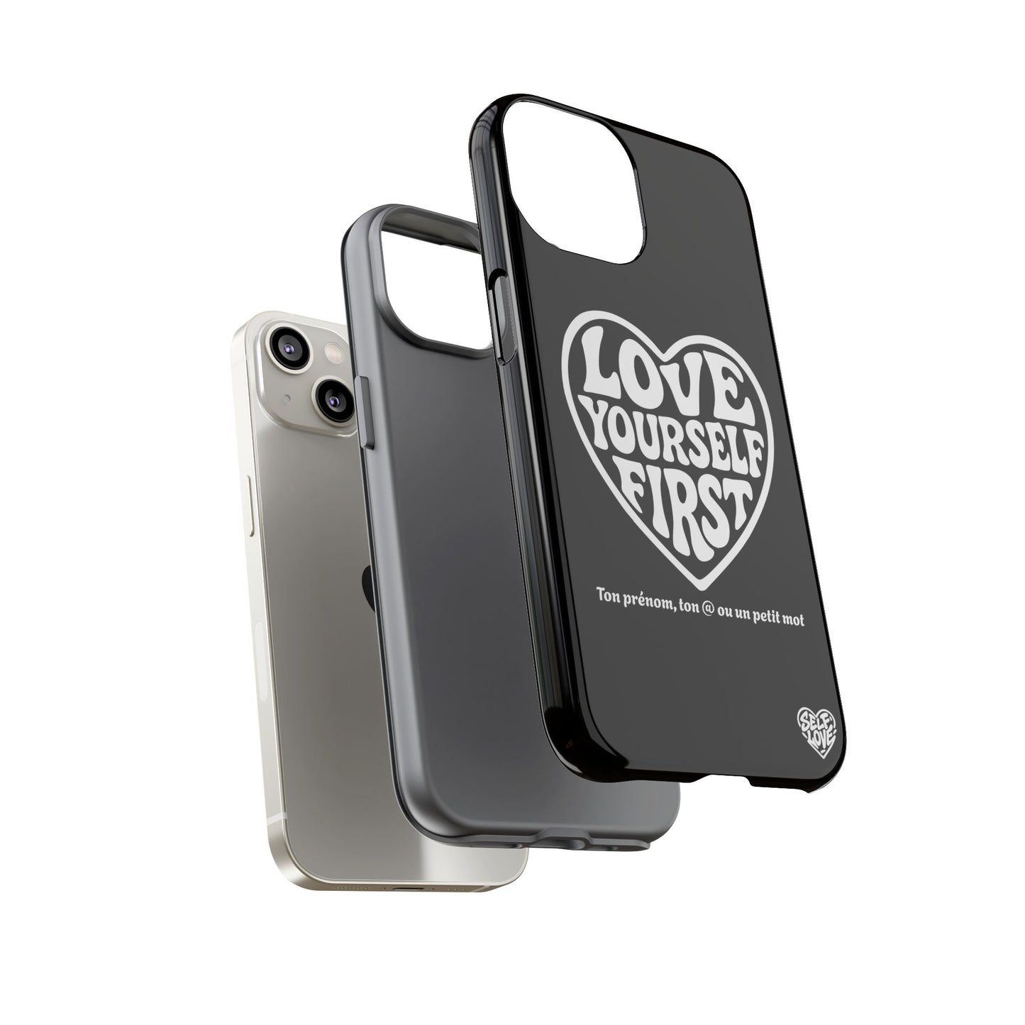 Love Yourself First - Coque iPhone (noir)