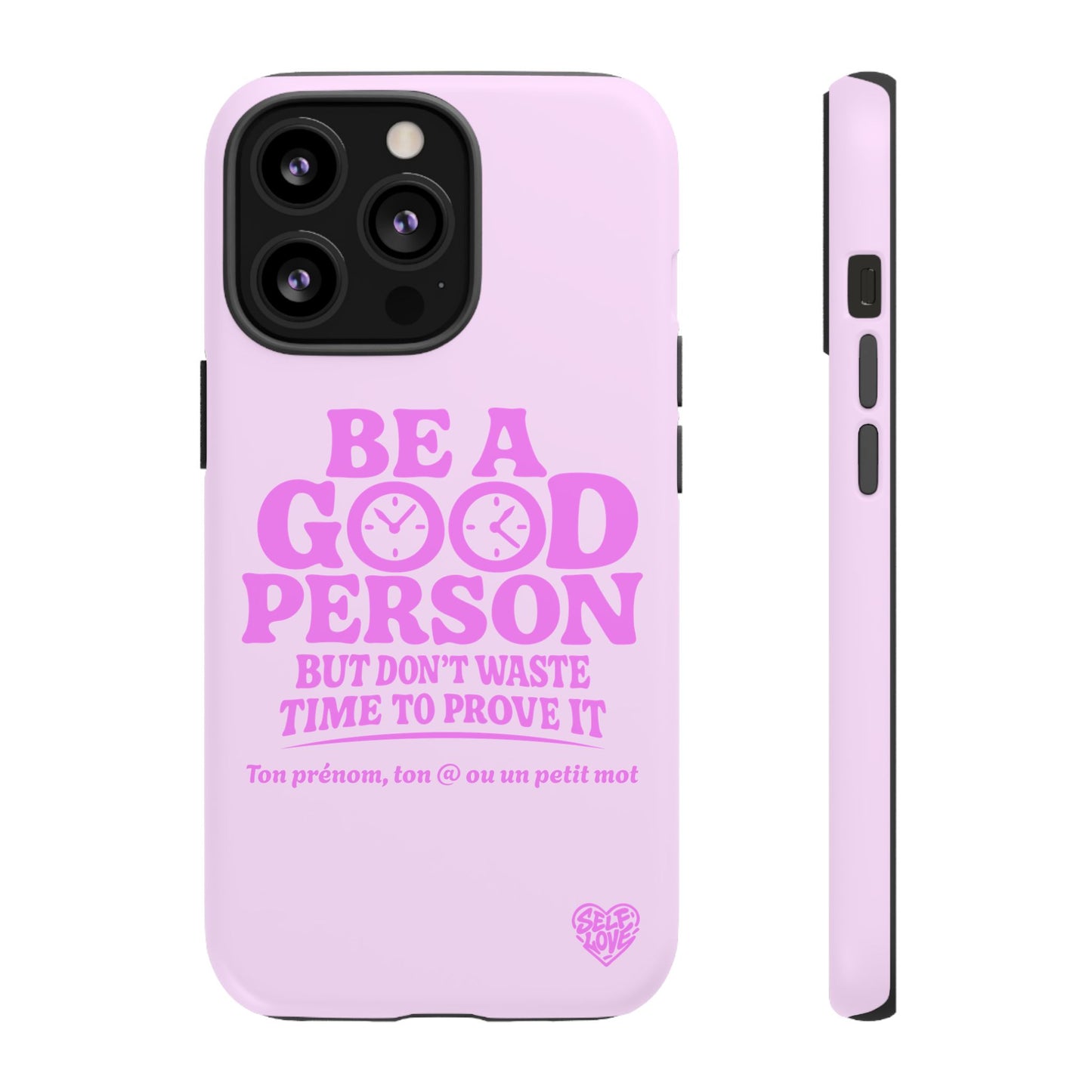 Be A Good Person - Coque iPhone (rose)