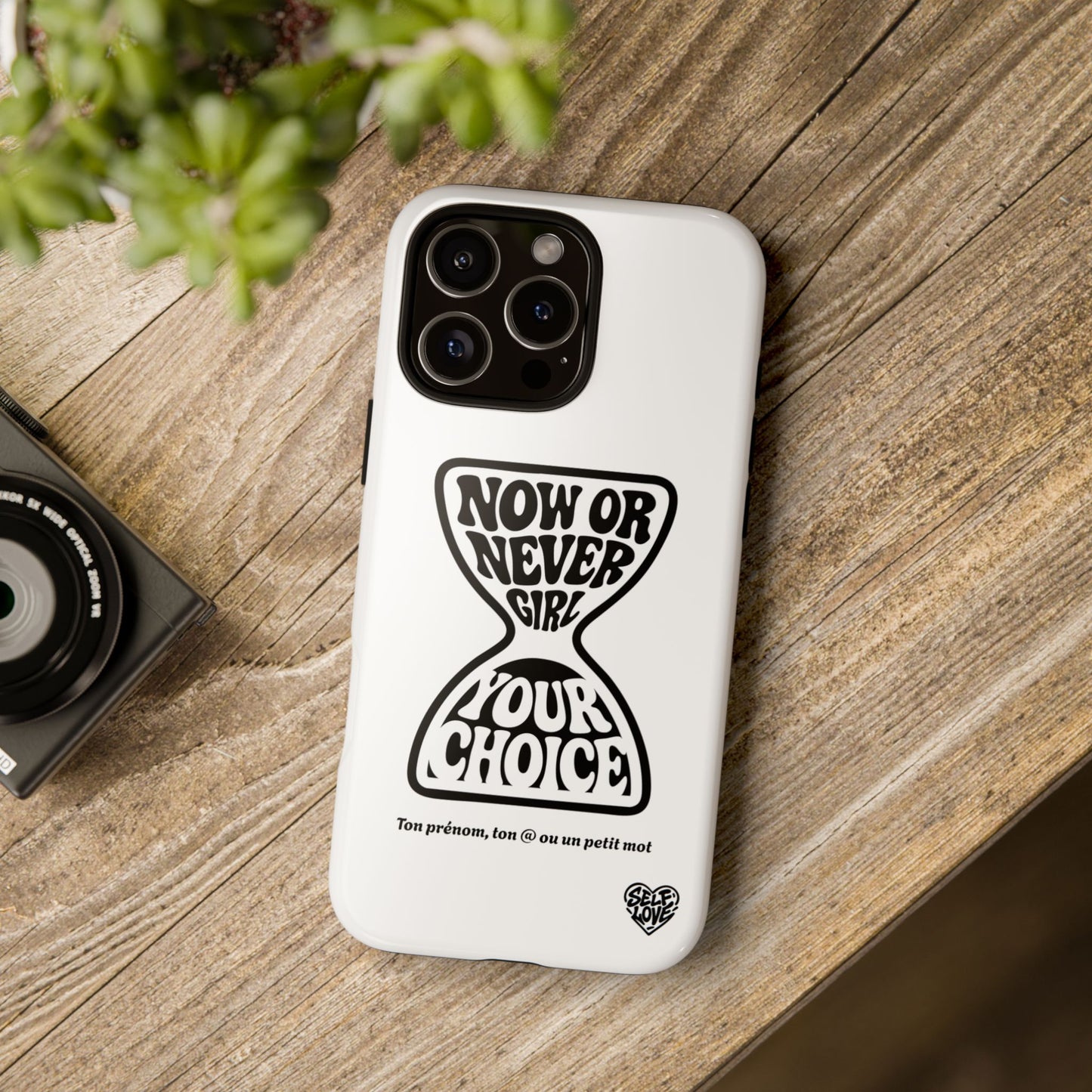 Now Or Never Girl - Coque iPhone (blanc)