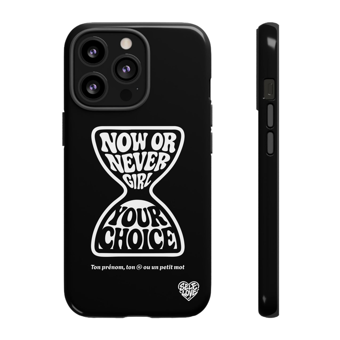 Now Or Never Girl - Coque iPhone (noir)