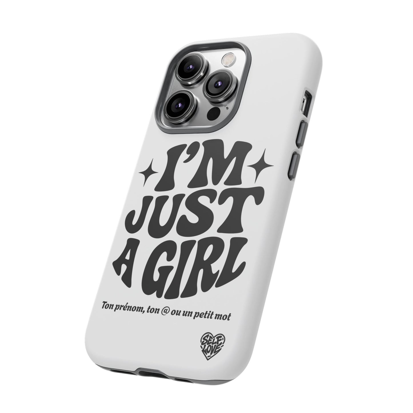 Im Just A Girl - Coque iPhone (blanc)