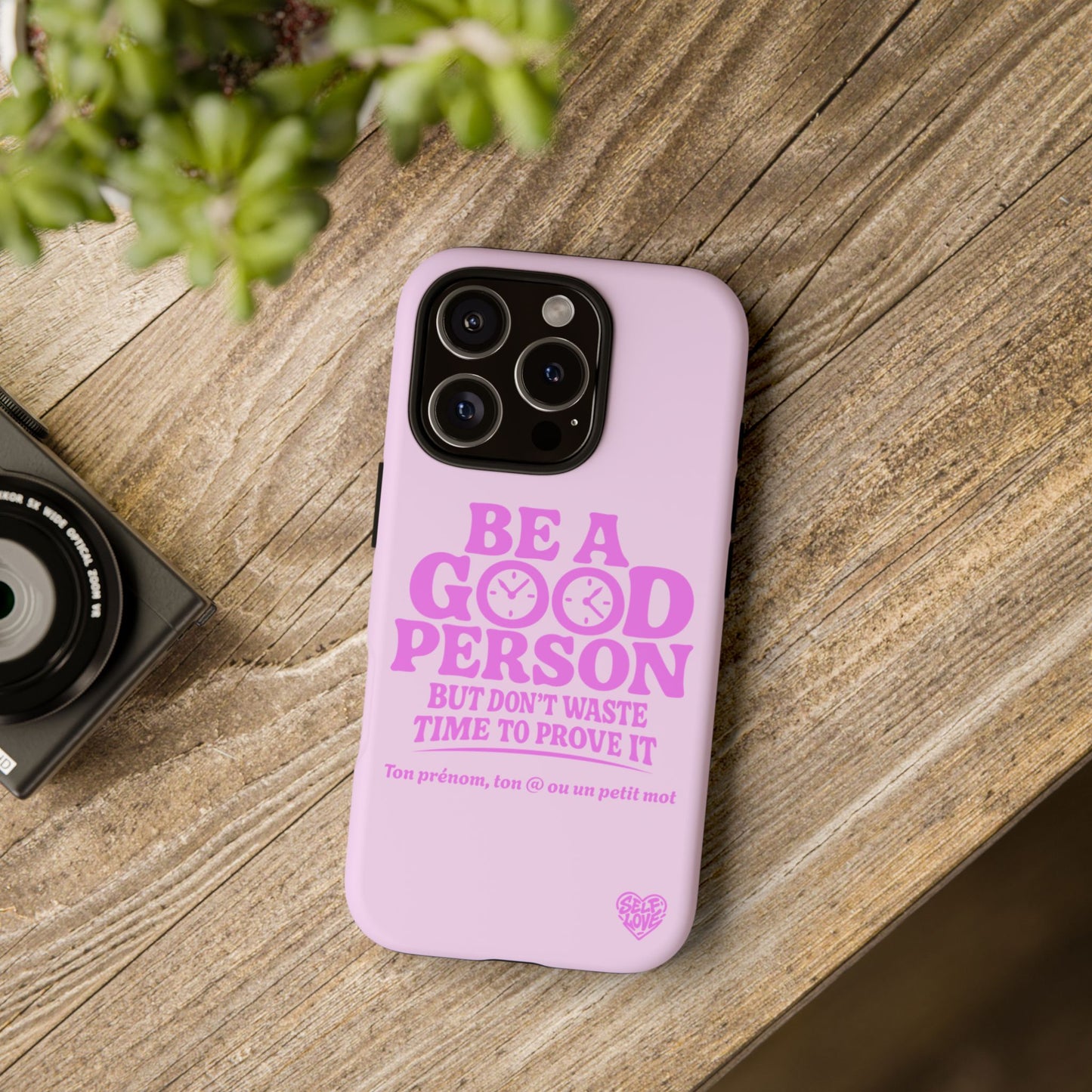 Be A Good Person - Coque iPhone (rose)