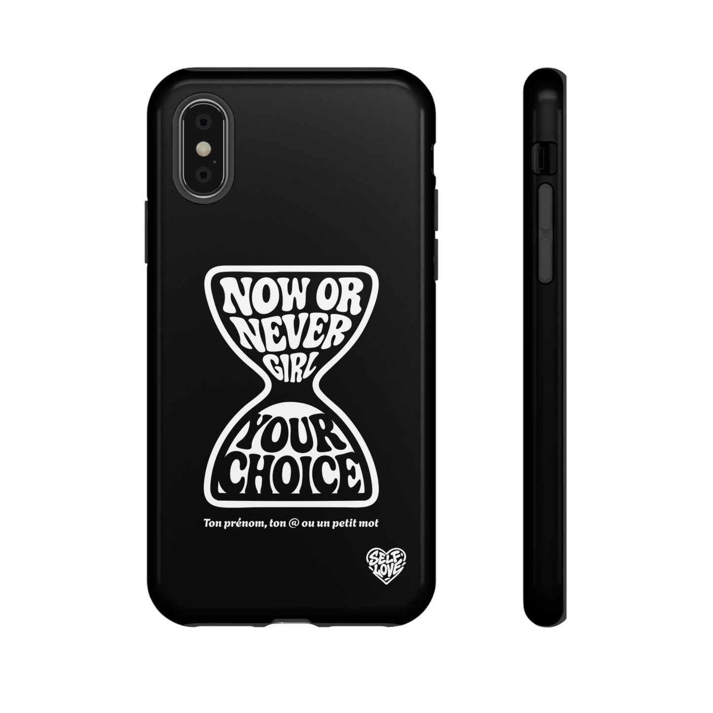 Now Or Never Girl - Coque iPhone (noir)