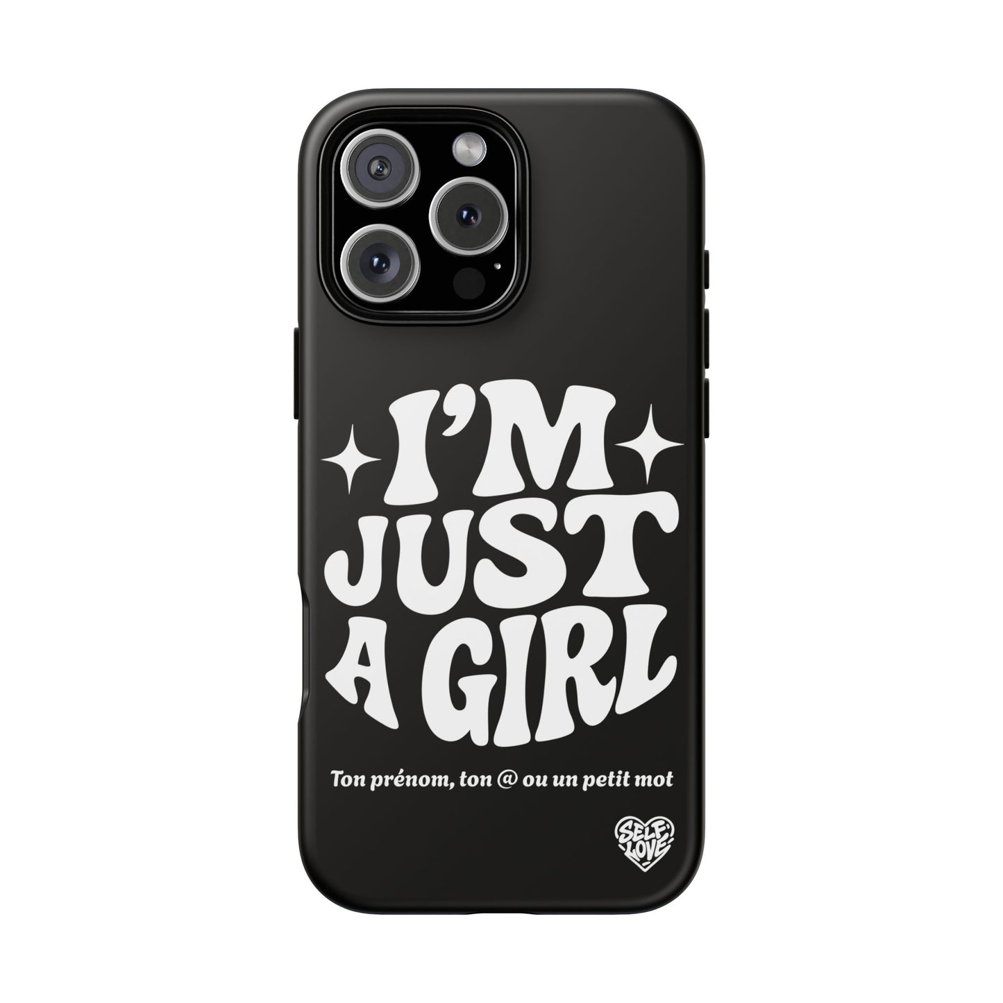 Im Just A Girl - Coque iPhone (noir)