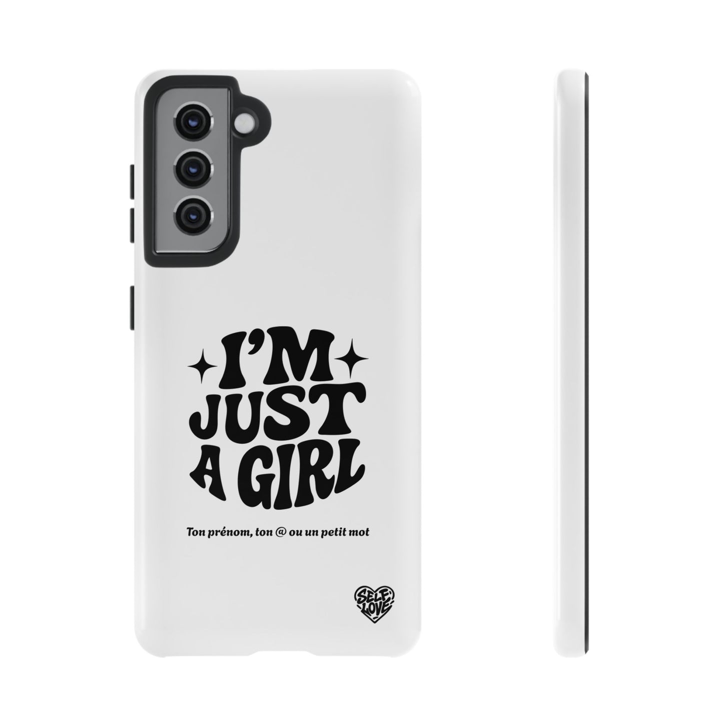Im Just A Girl - Coque Samsung (blanc)
