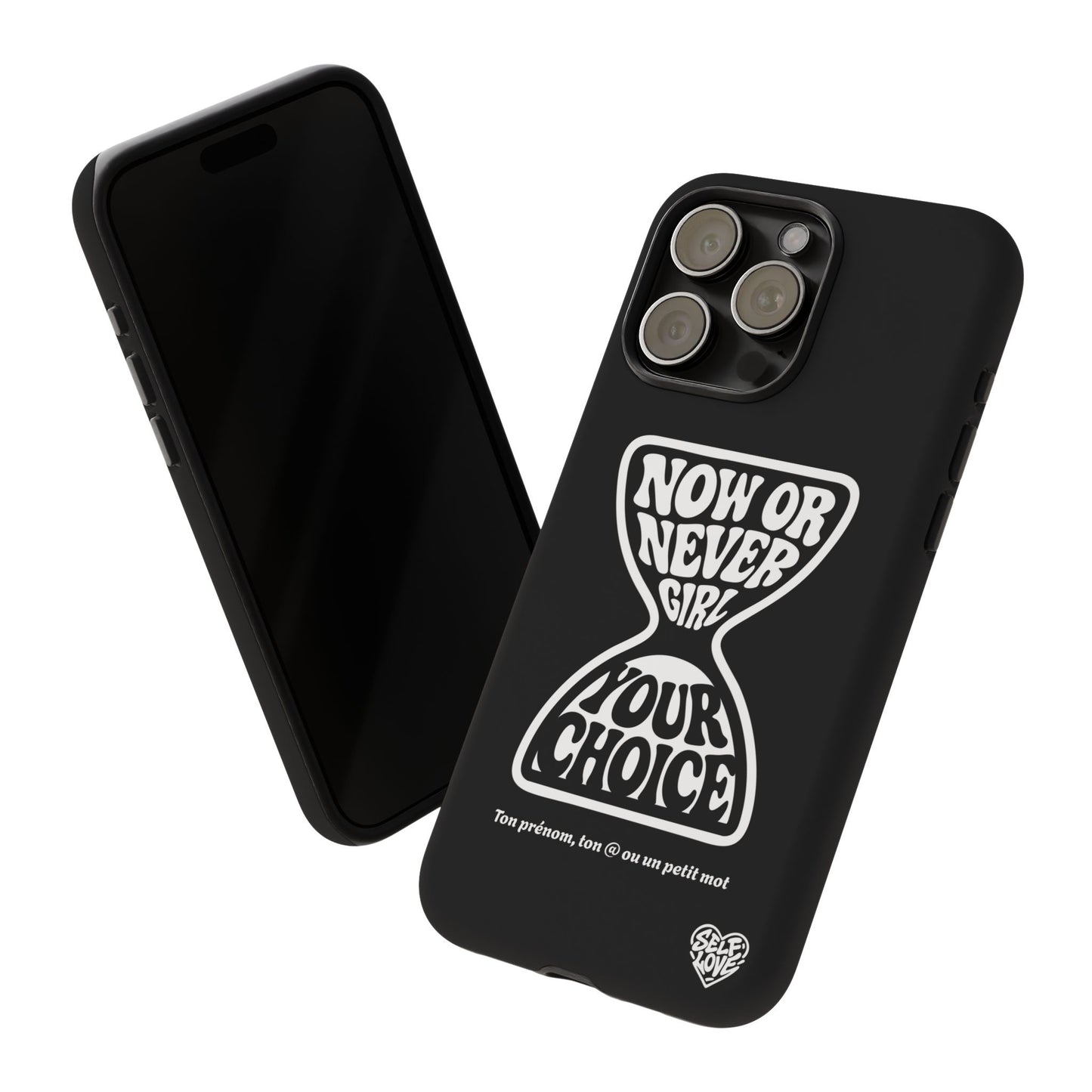 Now Or Never Girl - Coque iPhone (noir)