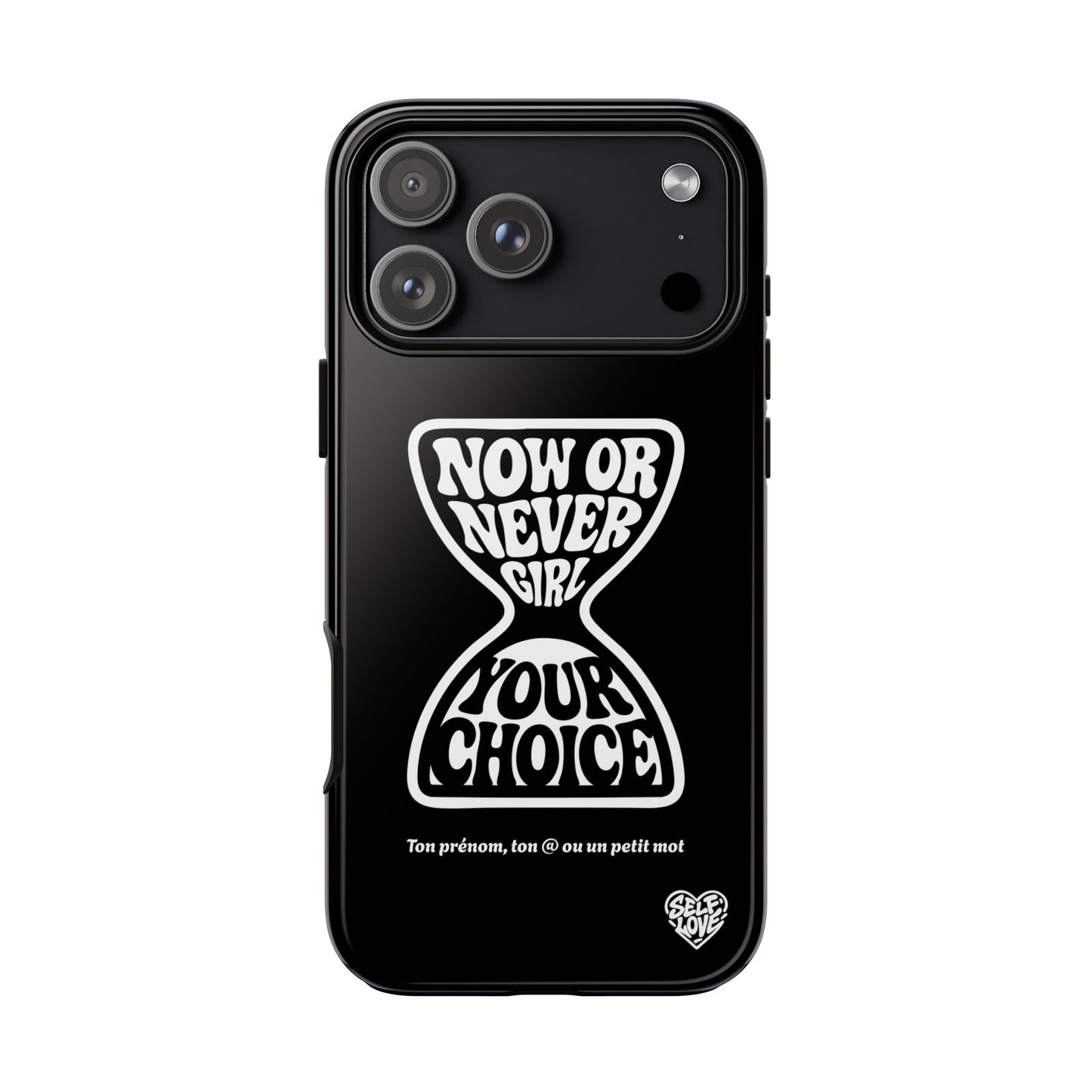 Now Or Never Girl - Coque iPhone (noir)