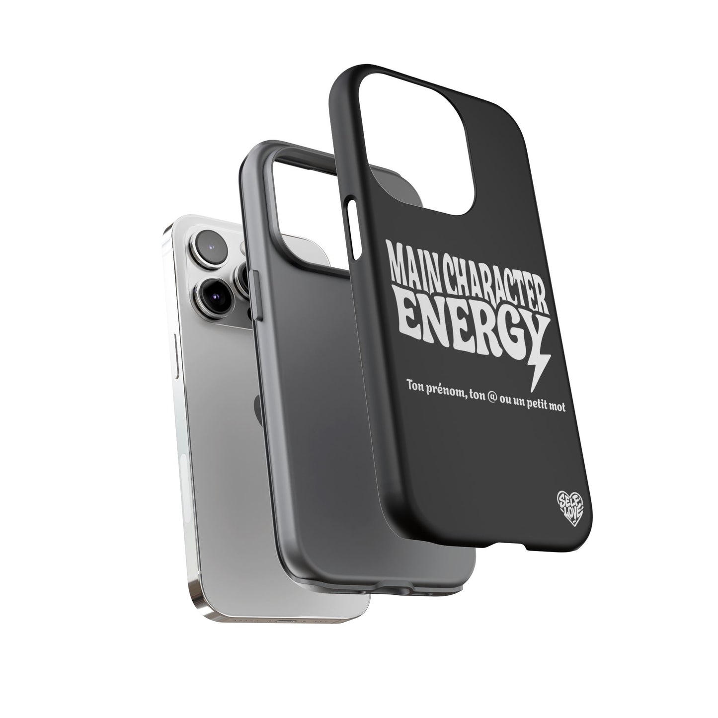 Main Character Energy - Coque iPhone (noir)
