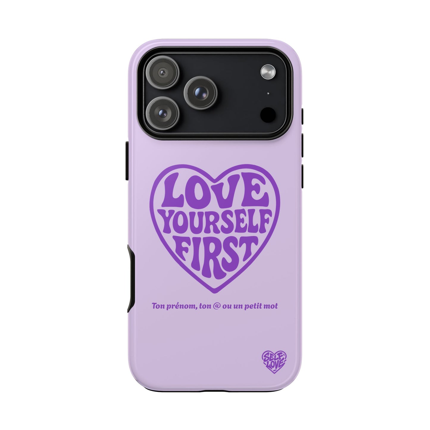 Love Yourself First - Coque iPhone (violet)