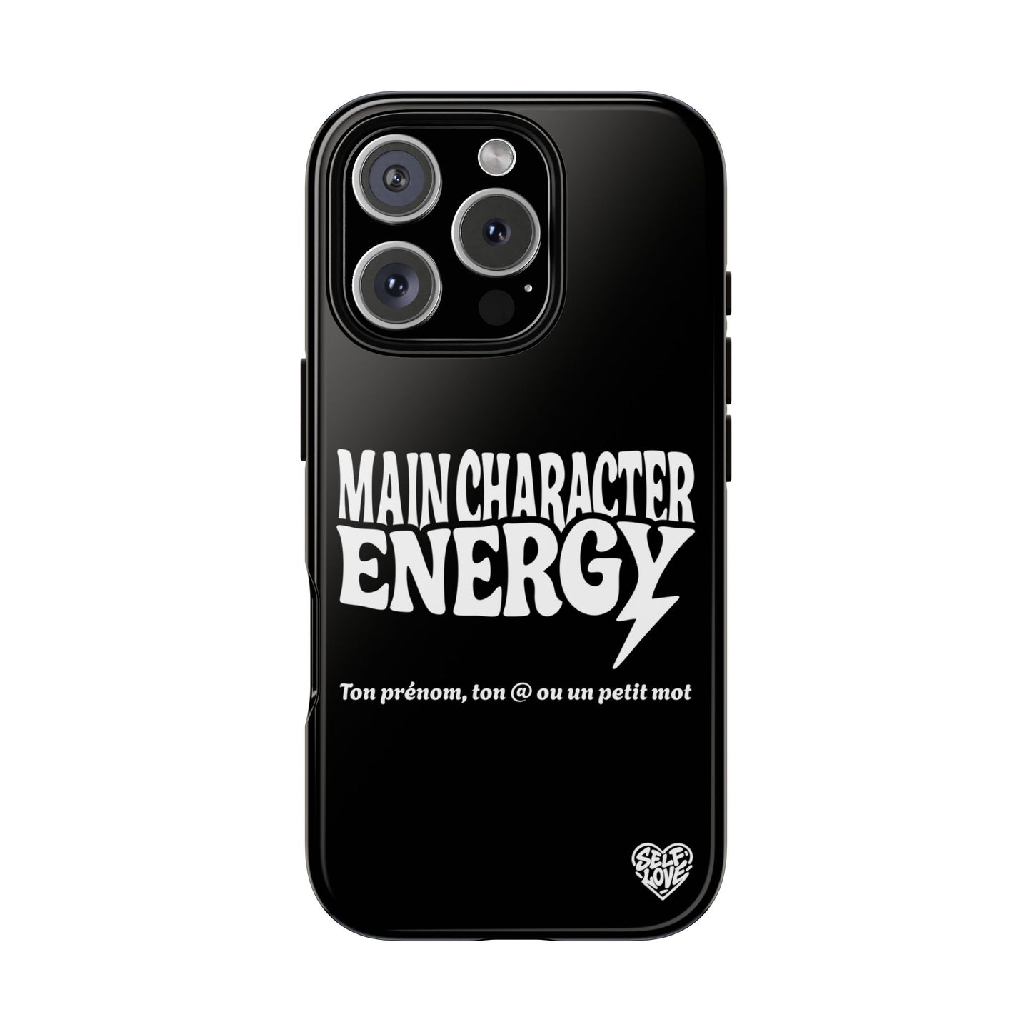 Main Character Energy - Coque iPhone (noir)