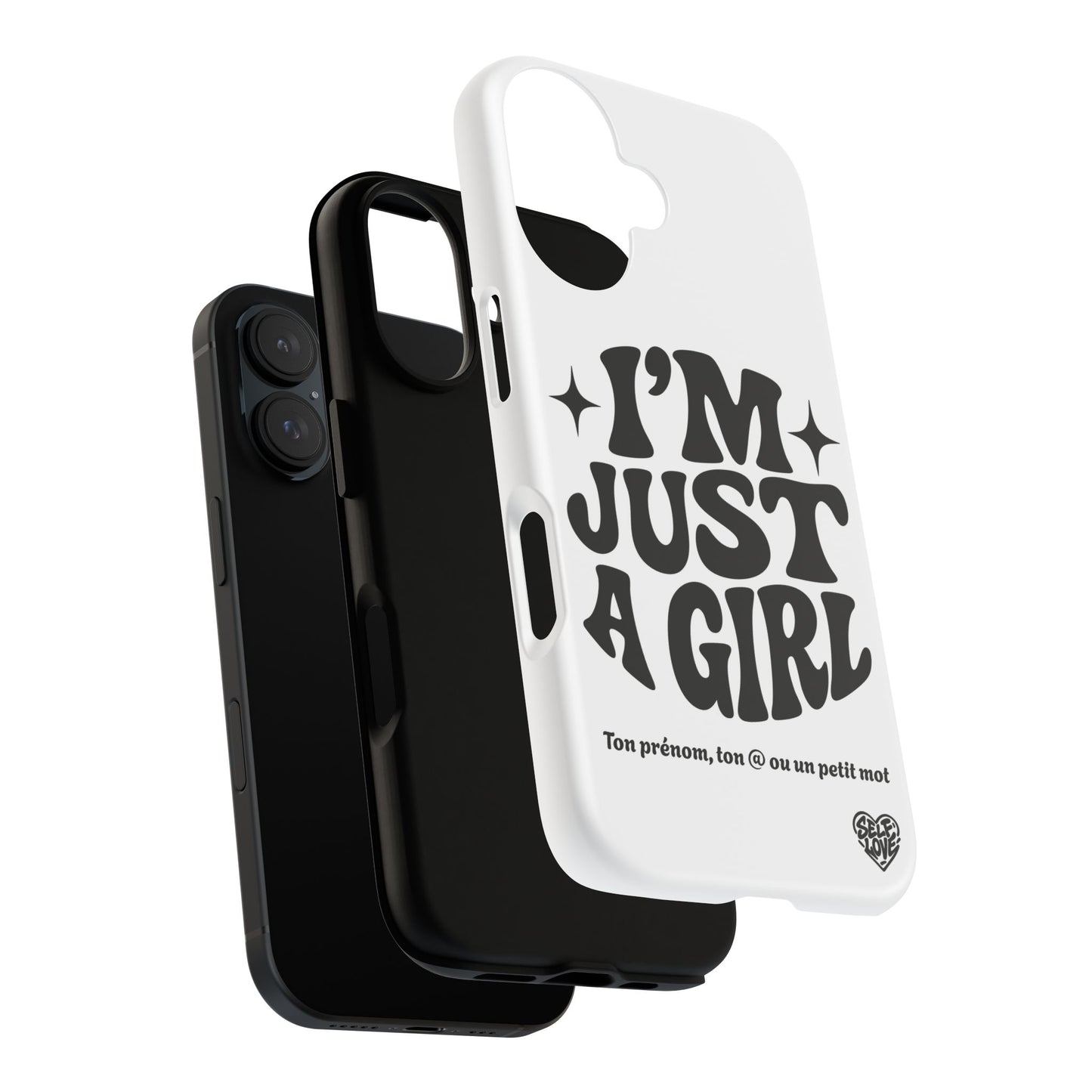 Im Just A Girl - Coque iPhone (blanc)